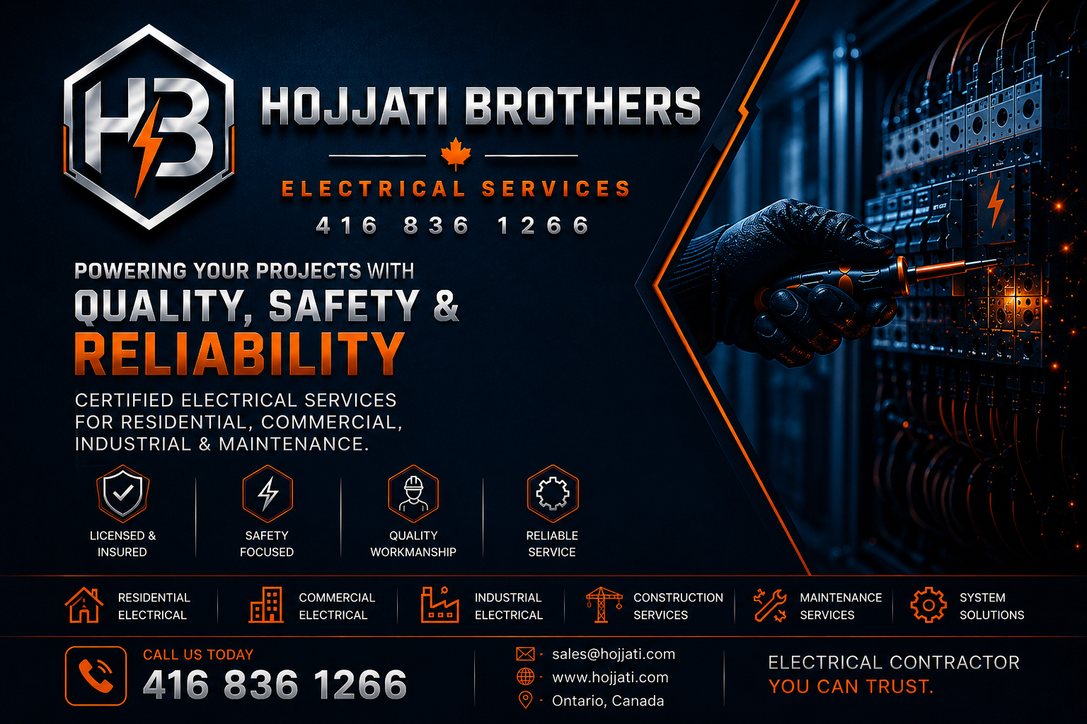 Hojjati Brothers Electrical Services — quality, safety and reliability